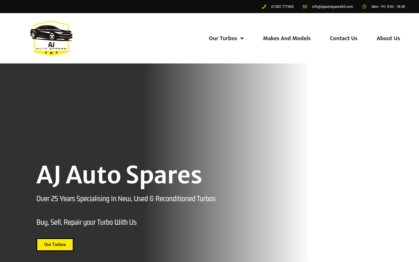 Screenshot of ajautosparesltd.com