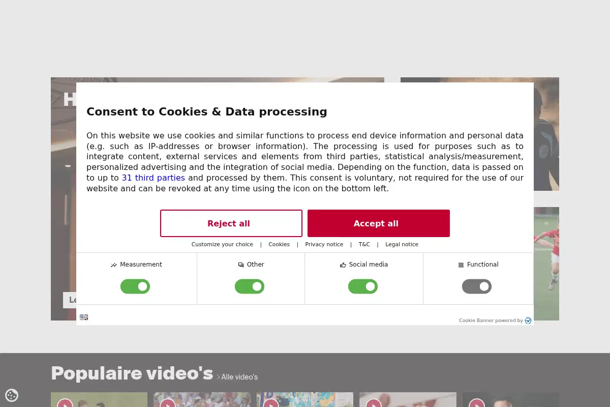 Screenshot of ajax.nl