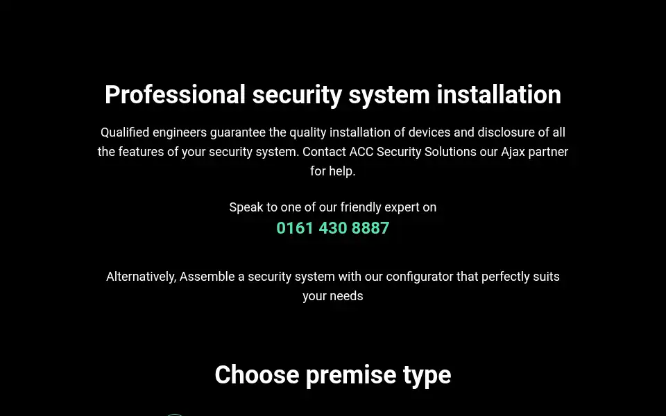 Screenshot of ajaxsecuritysystem.co.uk