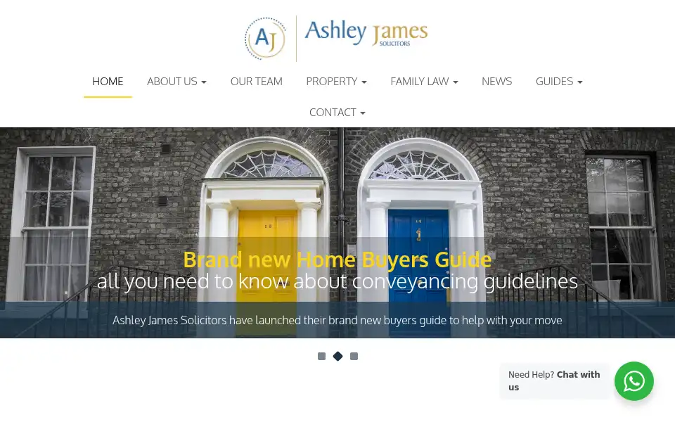 Screenshot of ajsolicitors.com