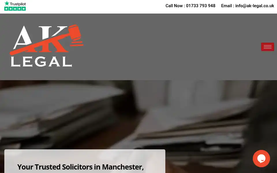 Screenshot of ak-legal.co.uk