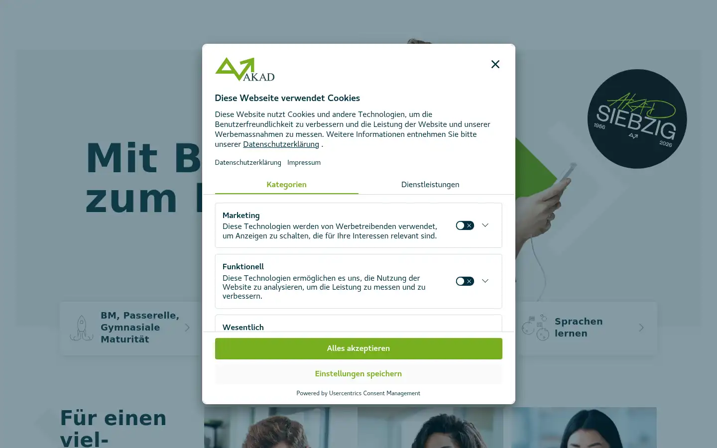 Screenshot of akad.ch