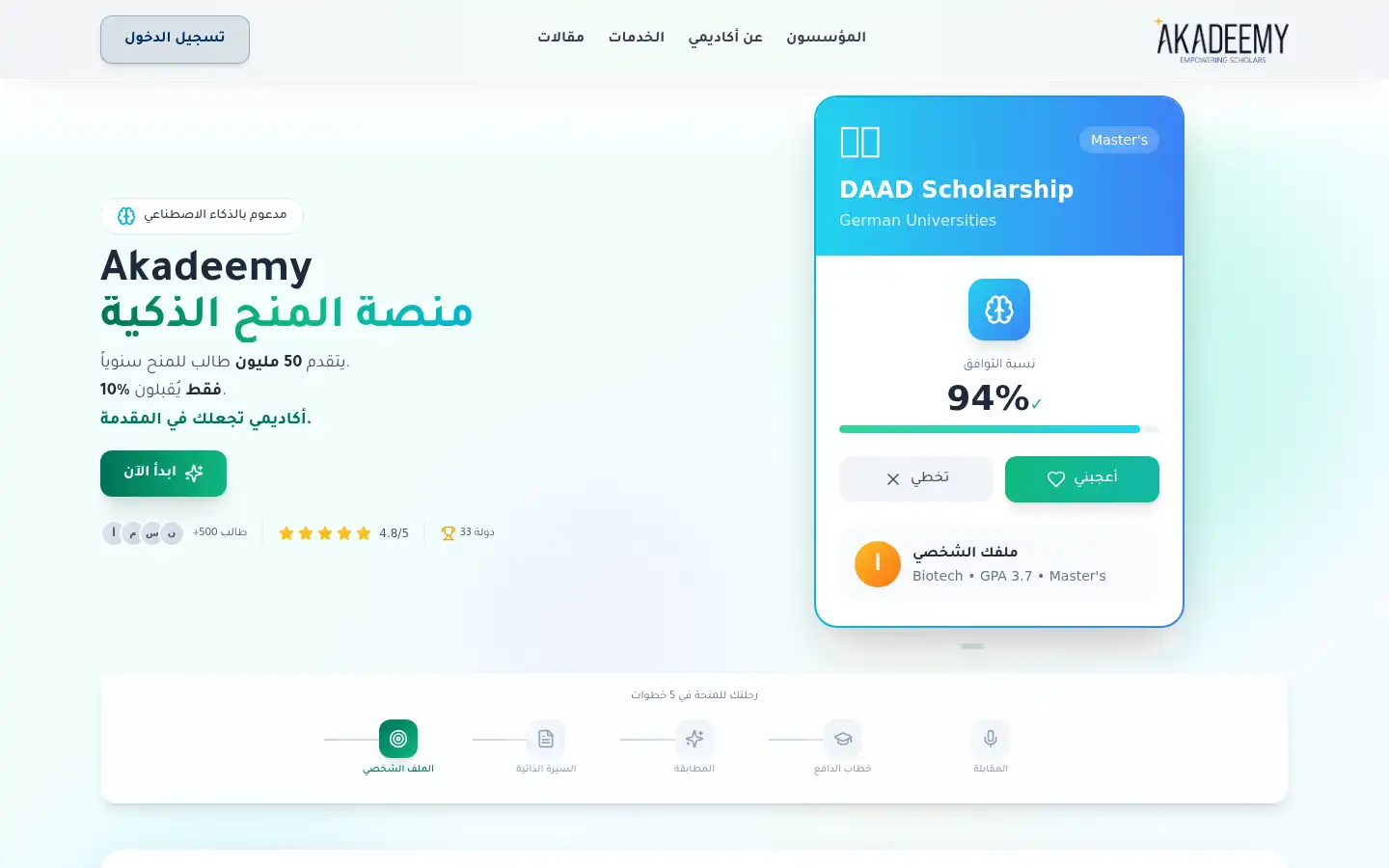 Screenshot of akadeemy.com