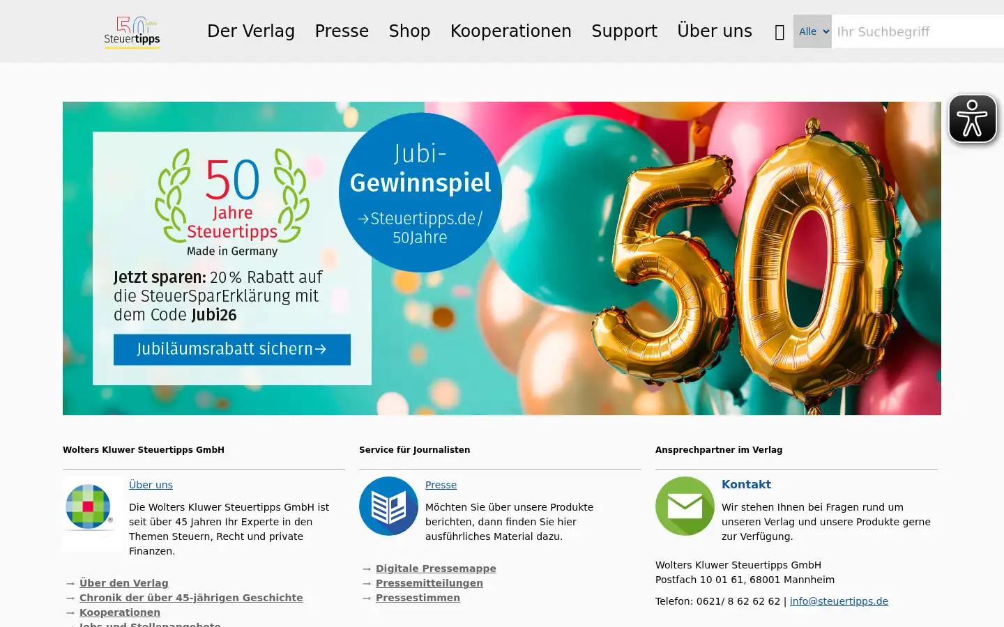 Screenshot of akademische.de
