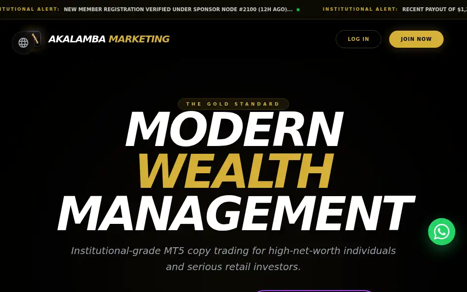 Screenshot of akalambaassetmanagement.com
