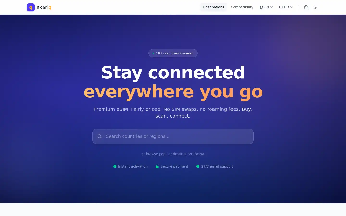 Screenshot of akariq.com