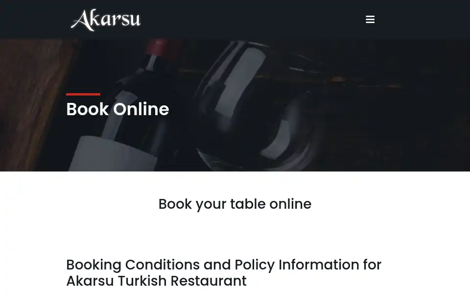 Screenshot of akarsuturkishrestaurantdurham.co.uk