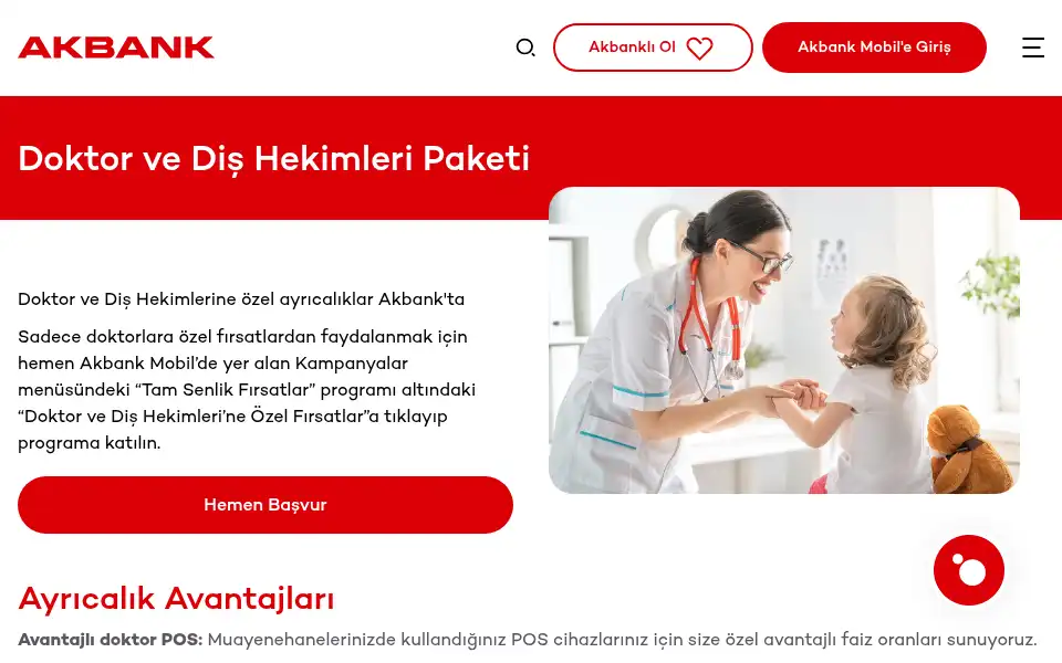 Screenshot of akbank.com