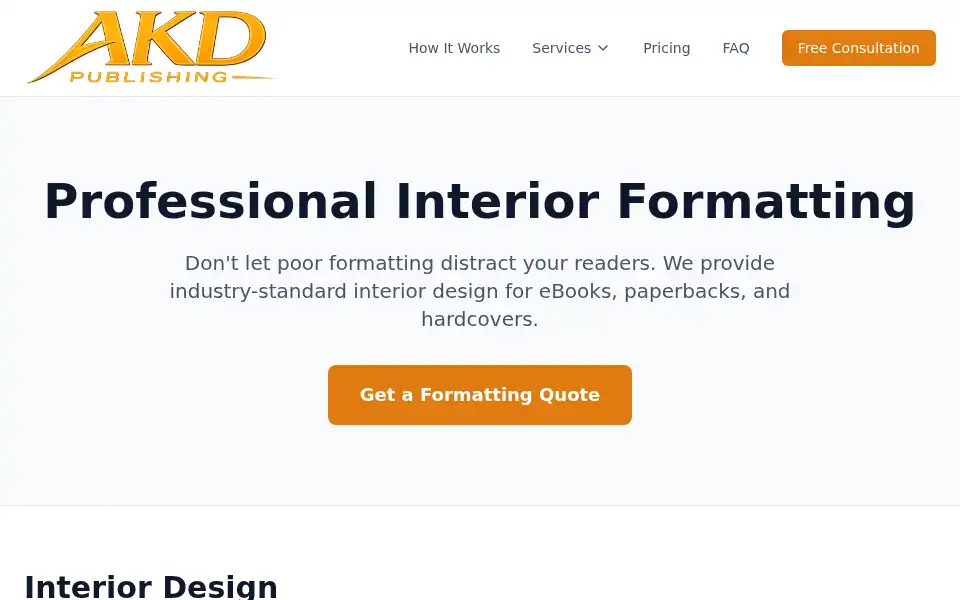 Screenshot of akdpublishing.com