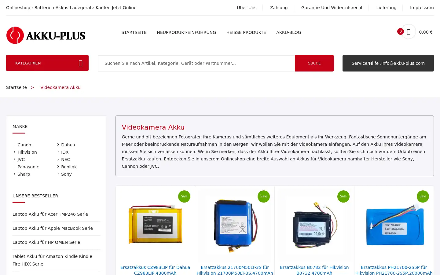 Screenshot of akku-plus.com