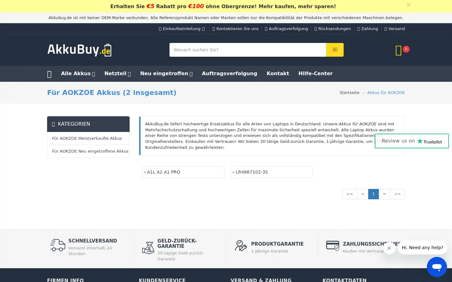 Screenshot of akkubuy.de
