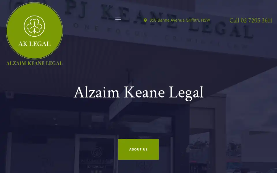 Screenshot of aklegal.com.au