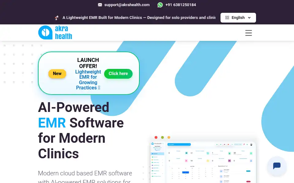 Screenshot of akrahealth.com