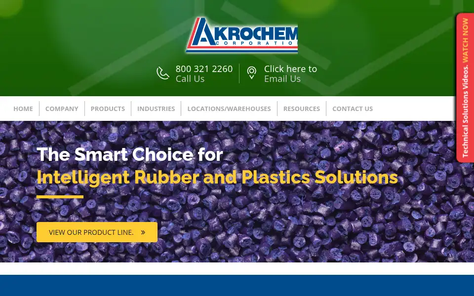 Screenshot of akrochem.com