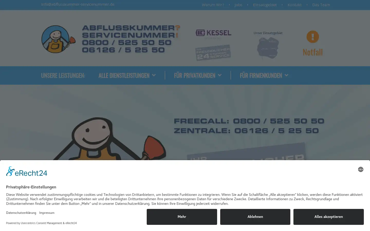 Screenshot of aks-abflussfrei.de