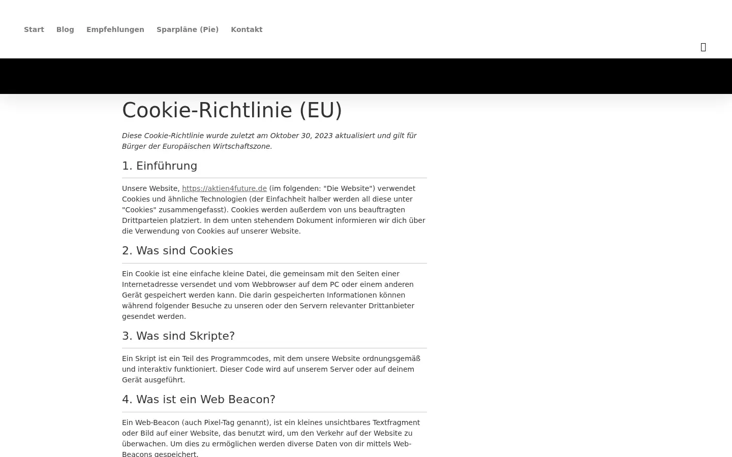 Screenshot of aktien4future.de
