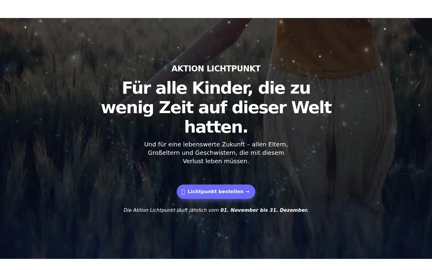 Screenshot of aktionlichtpunkt.de