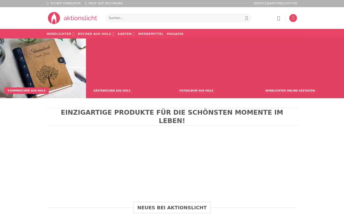 Screenshot of aktionslicht.de
