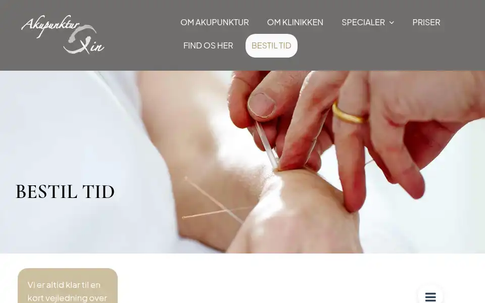 Screenshot of akupunktur-qin.dk