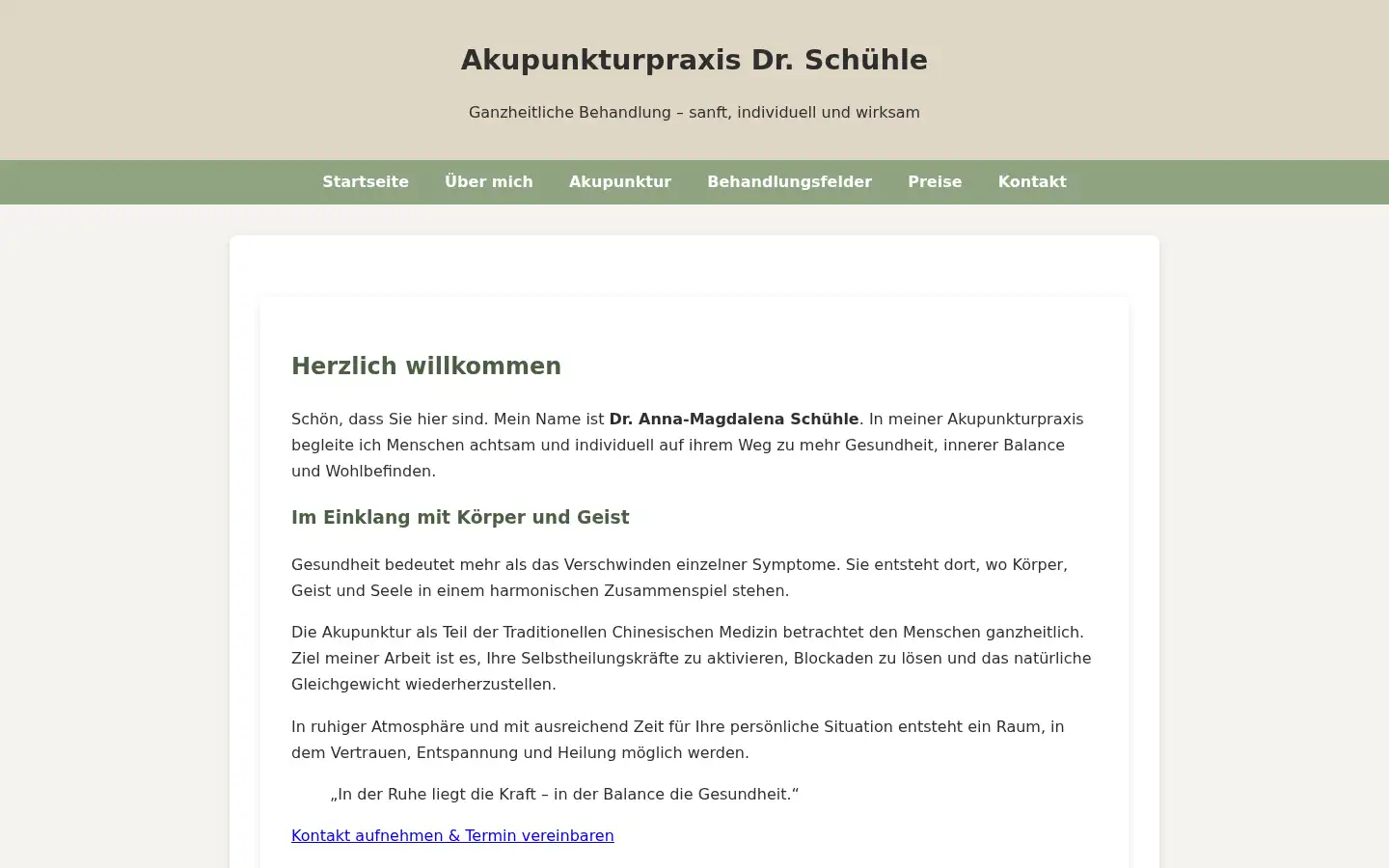 Screenshot of akupunktur-schuehle.de