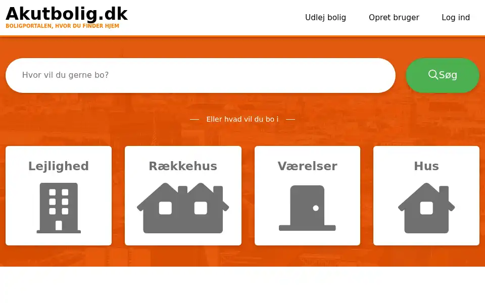 Screenshot of akutbolig.dk