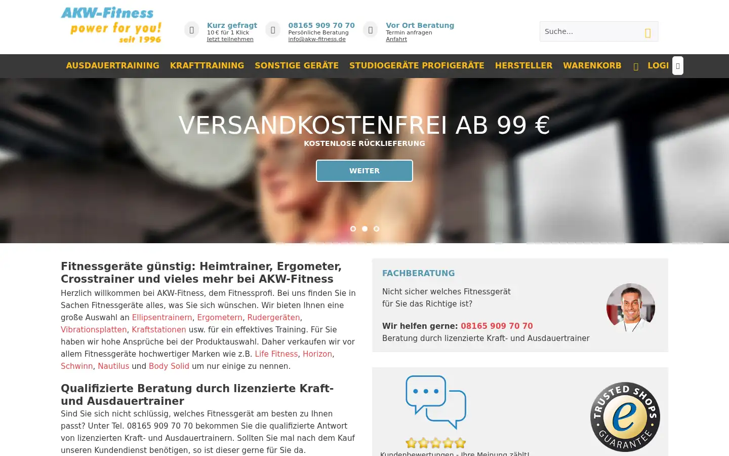 Screenshot of akw-fitness.de