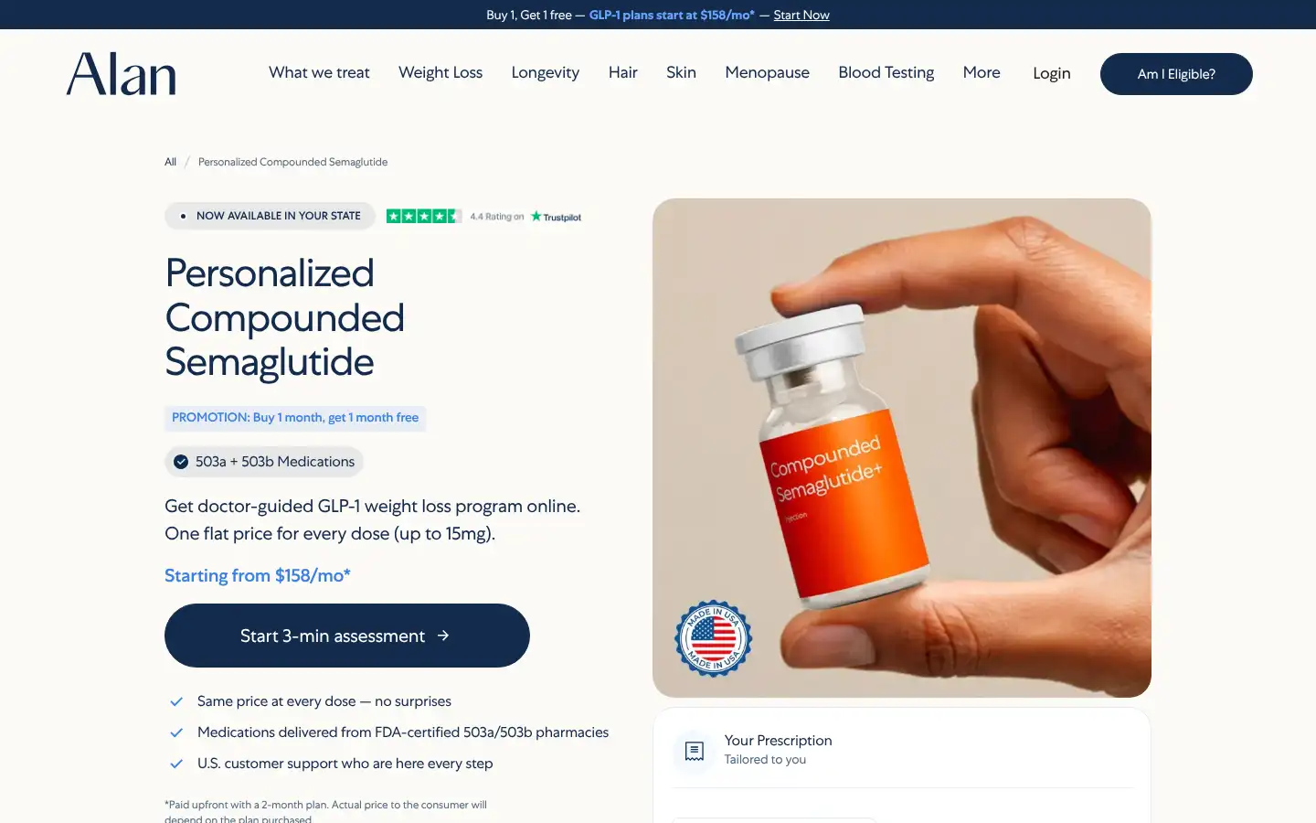 Screenshot of alanmeds.com
