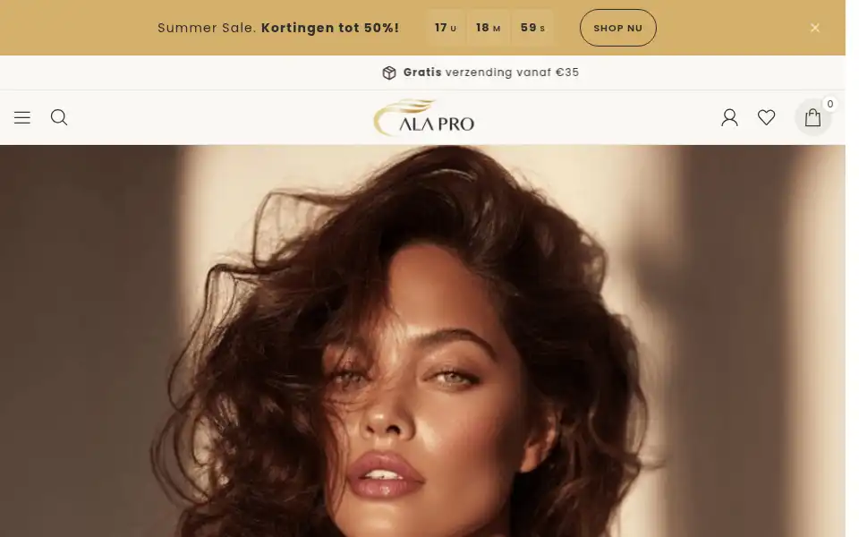 Screenshot of alapro.nl