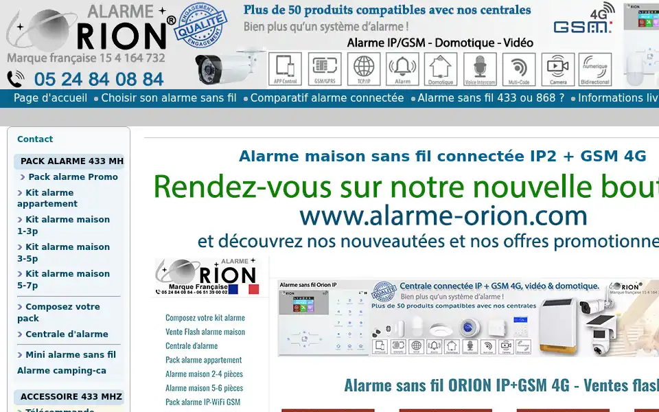 Screenshot of alarme-meian.fr