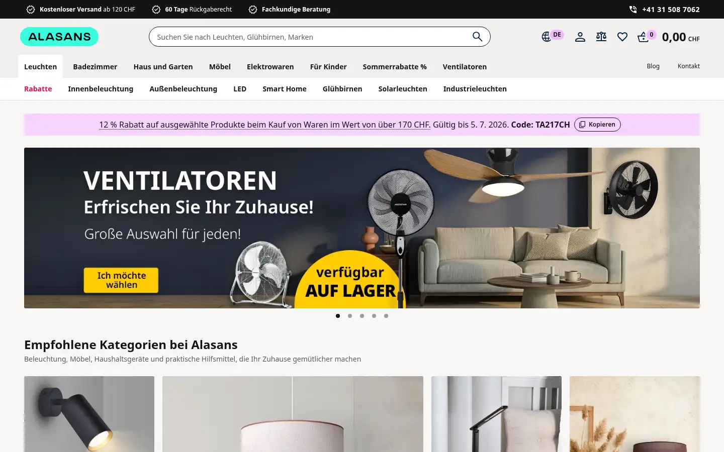 Screenshot of alasans.ch