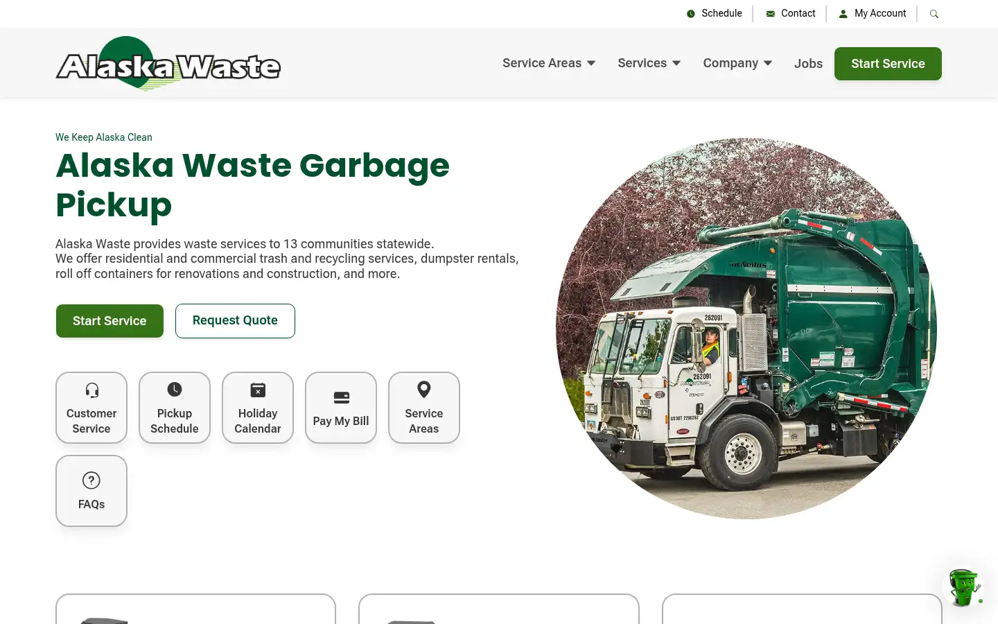 Screenshot of alaskawaste.com