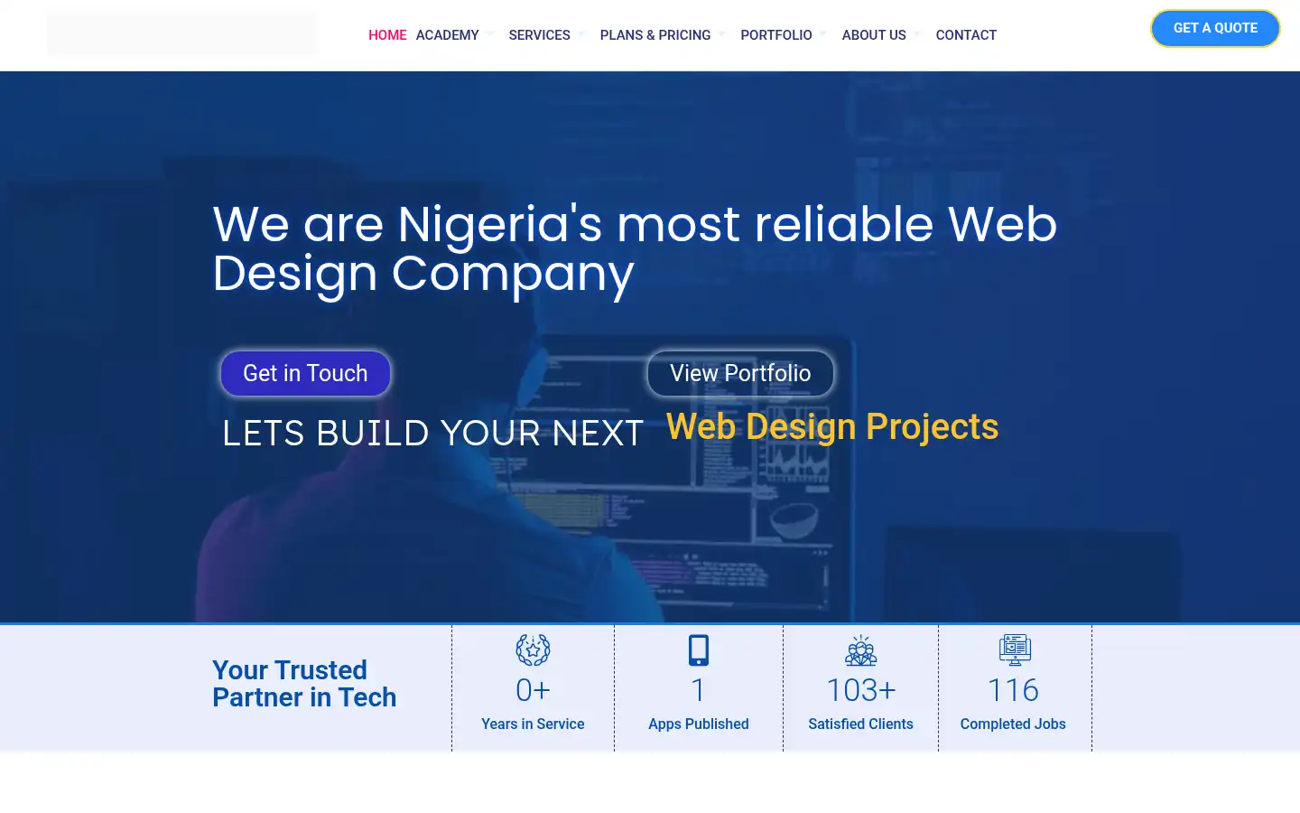 Screenshot of albannytechnologies.com