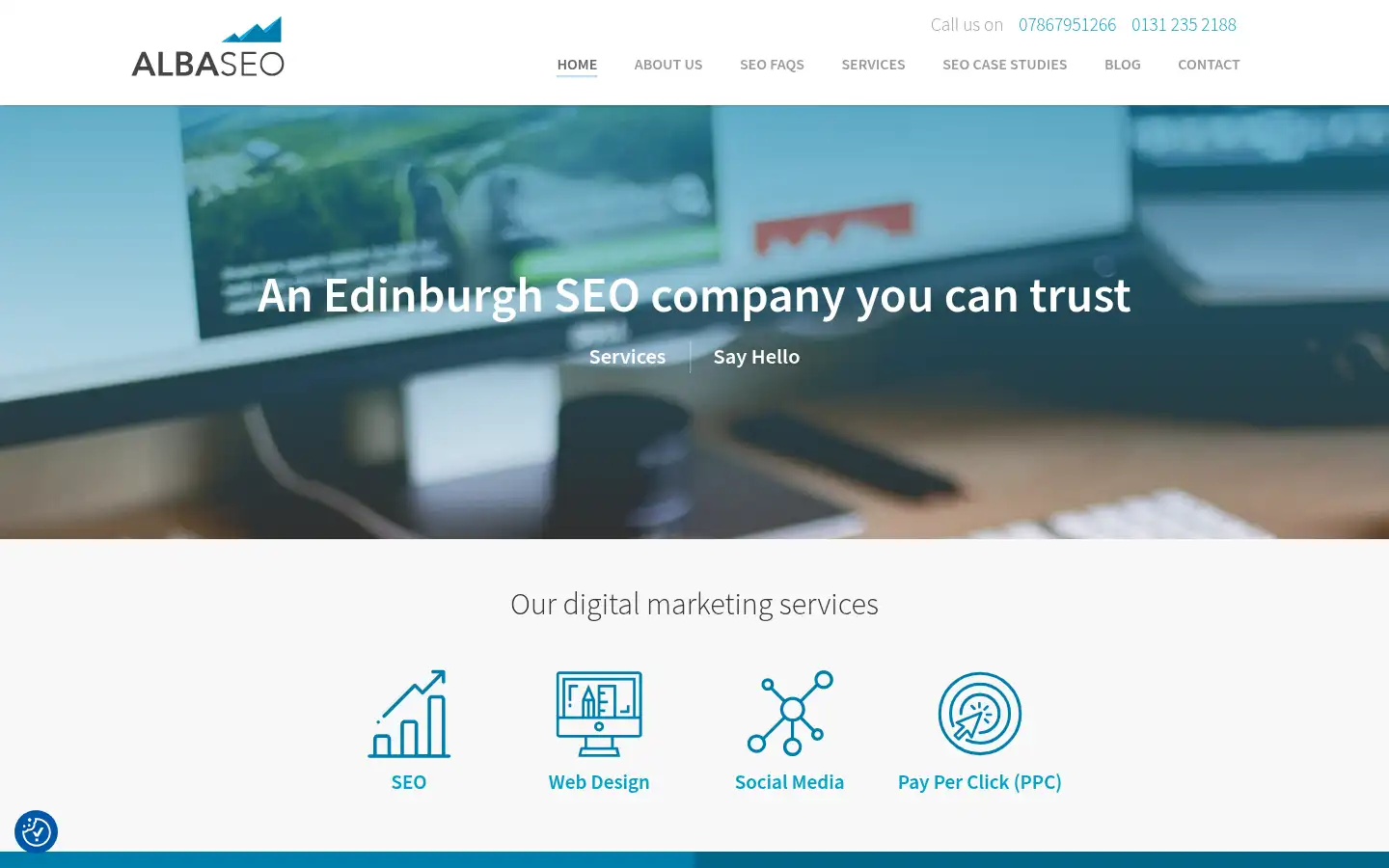 Screenshot of albaseoservices.co.uk