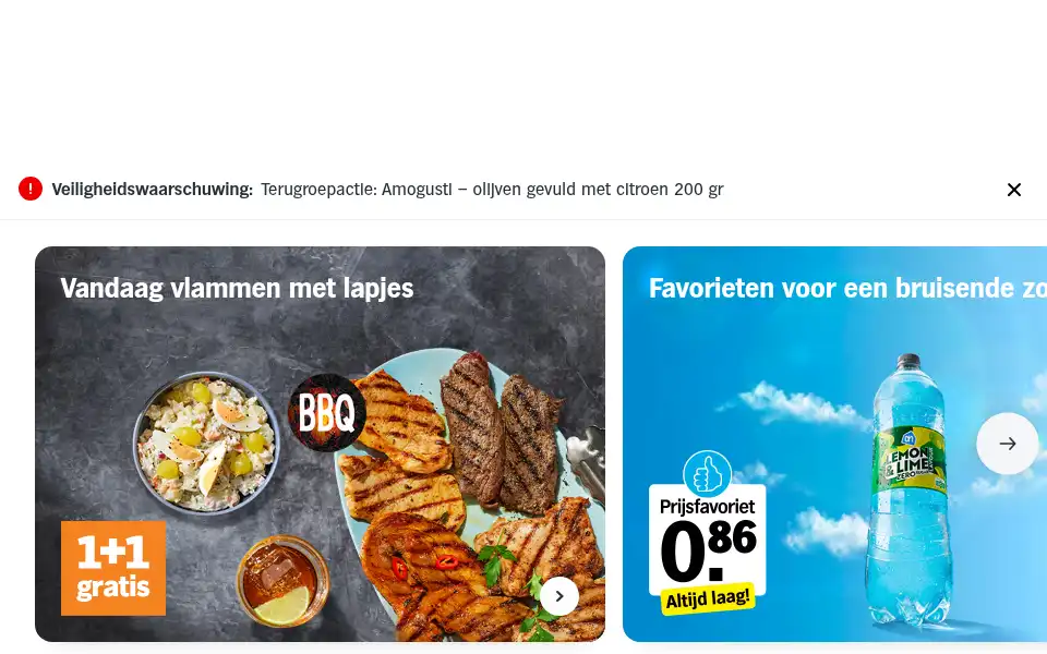Screenshot of albert.nl