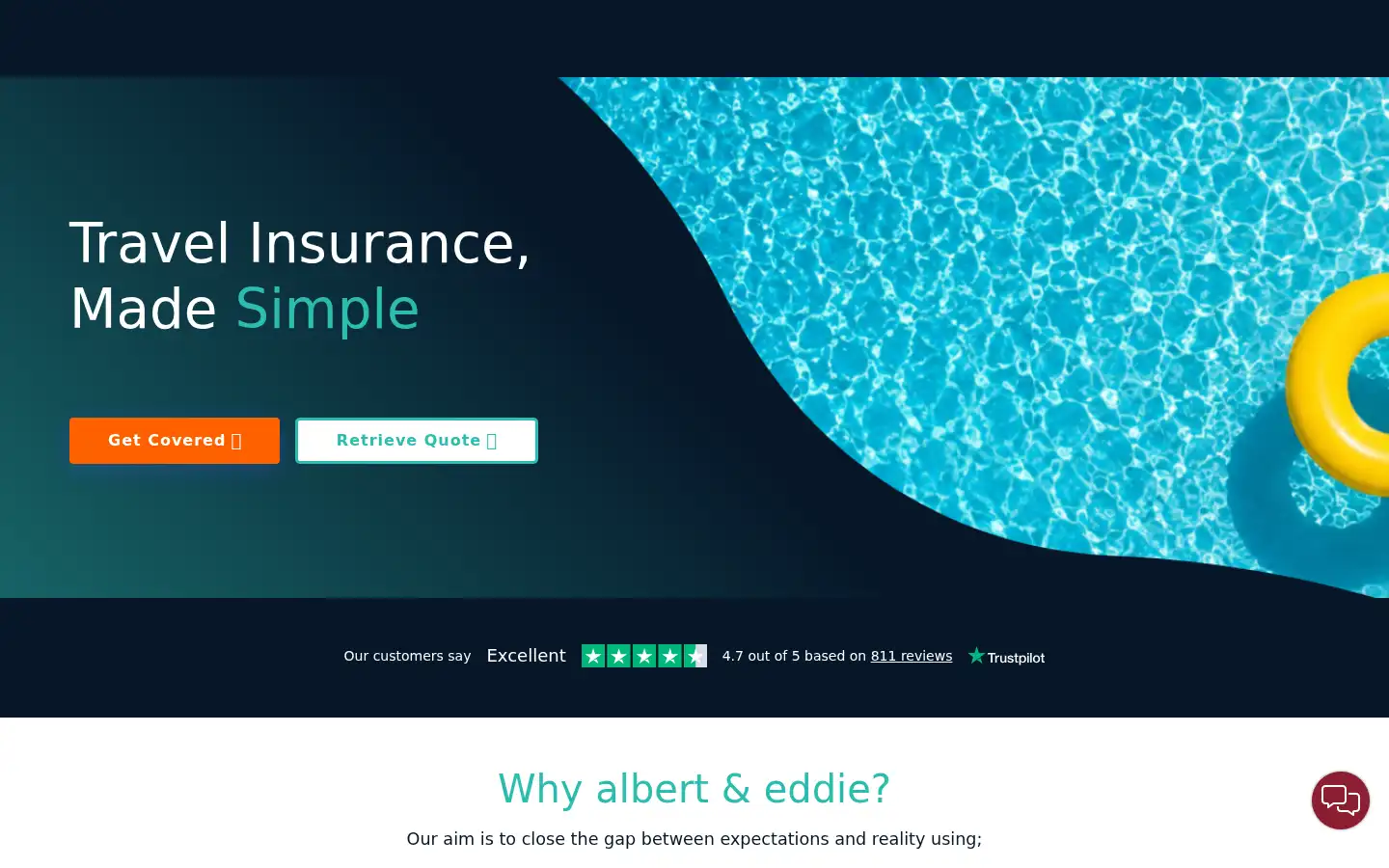 Screenshot of albertandeddie.co.uk