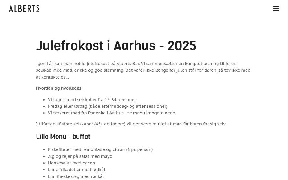 Screenshot of albertsbar.dk
