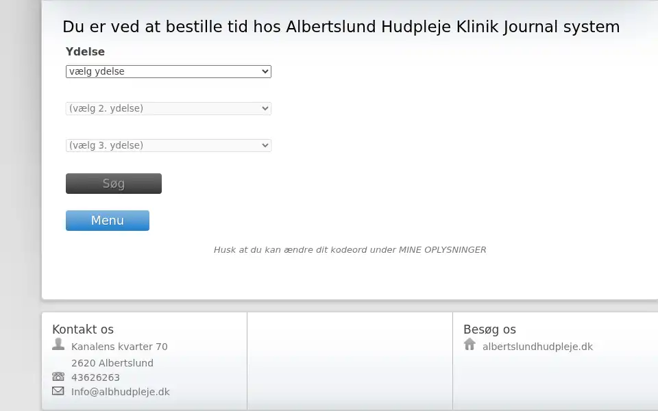 Screenshot of albertslundhudpleje.dk