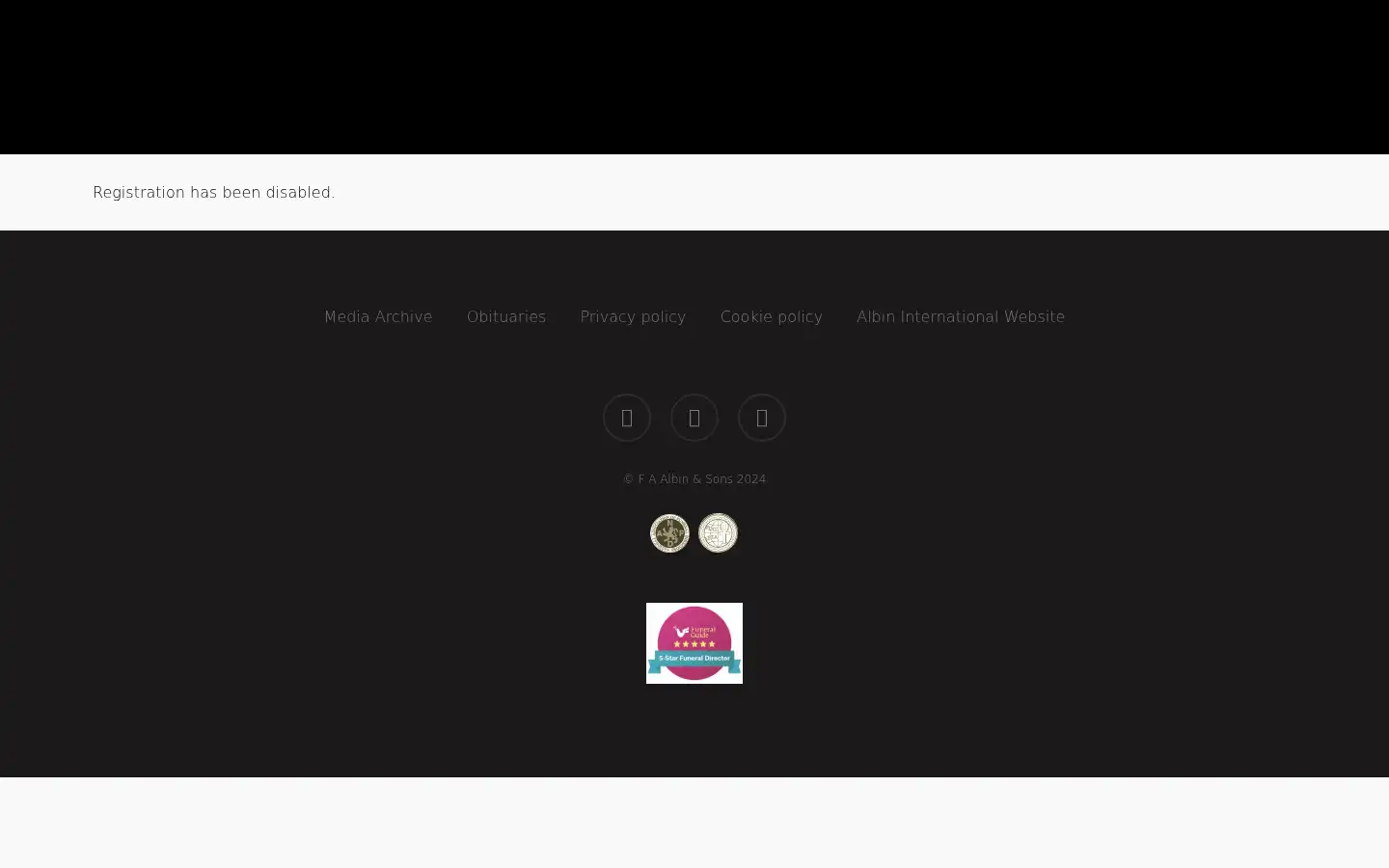 Screenshot of albins.co.uk