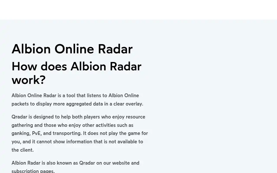 Screenshot of albion-radar.com