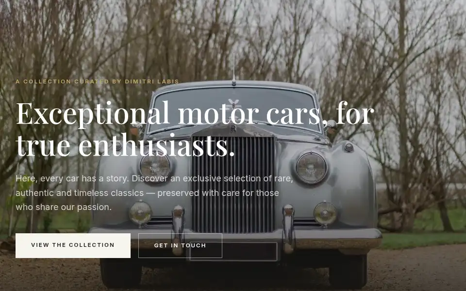 Screenshot of albionclassiccars.com