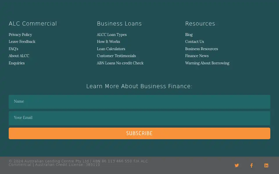 Screenshot of alccommercial.com.au