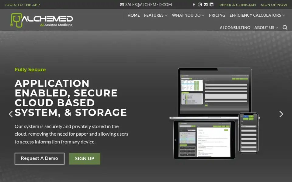 Screenshot of alchemed.com