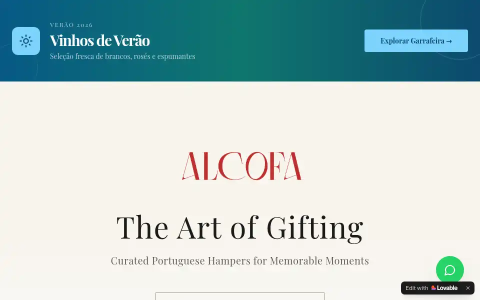 Screenshot of alcofadesabores.com
