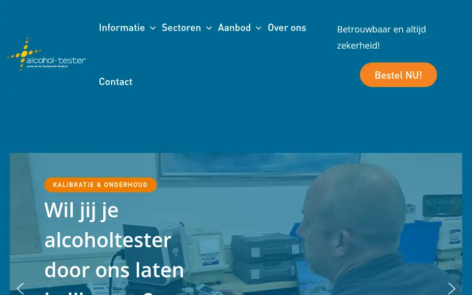 Screenshot of alcohol-tester.nl