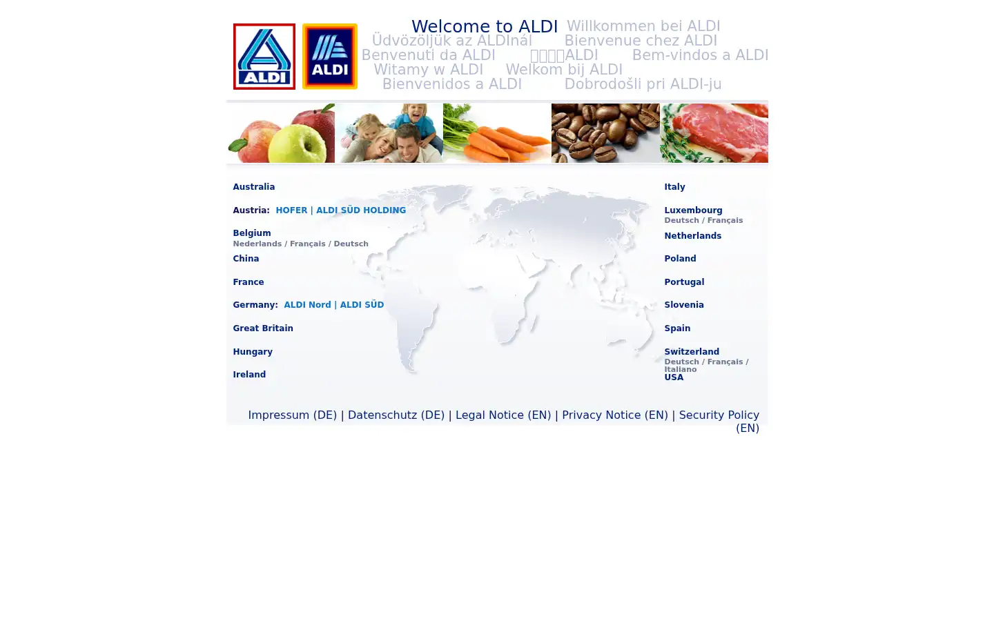 Screenshot of aldi.de