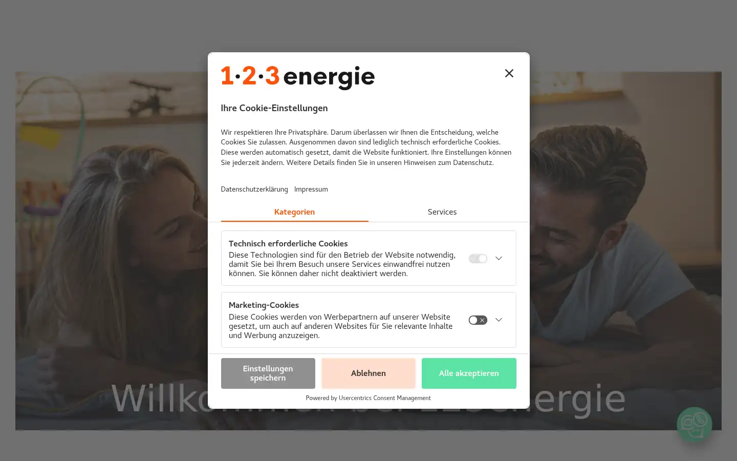 Screenshot of aldi-gruene-energie.de