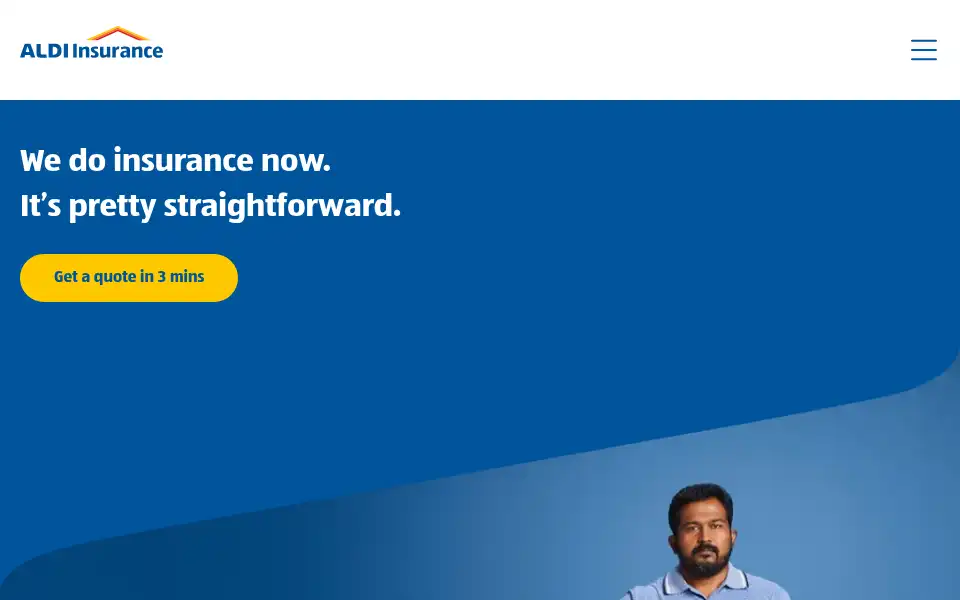 Screenshot of aldiinsurance.com.au