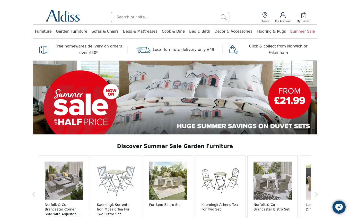 Screenshot of aldiss.com