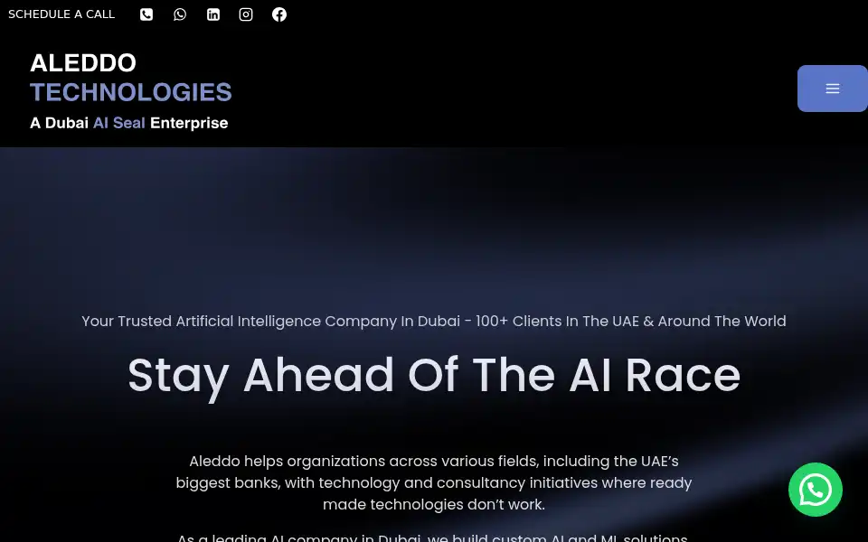 Screenshot of aleddotechnologies.ae