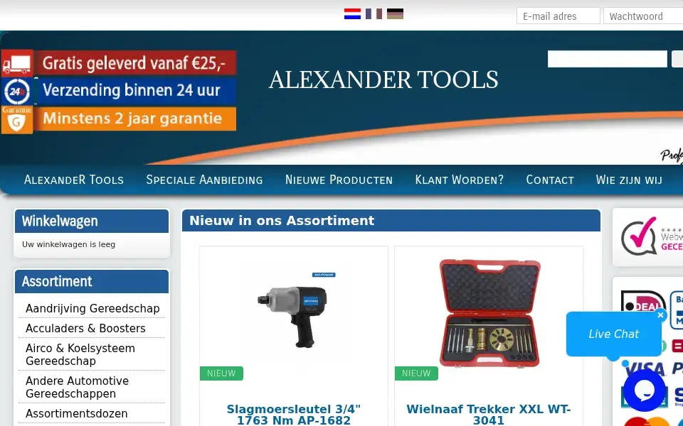 Screenshot of alexander-tools.com